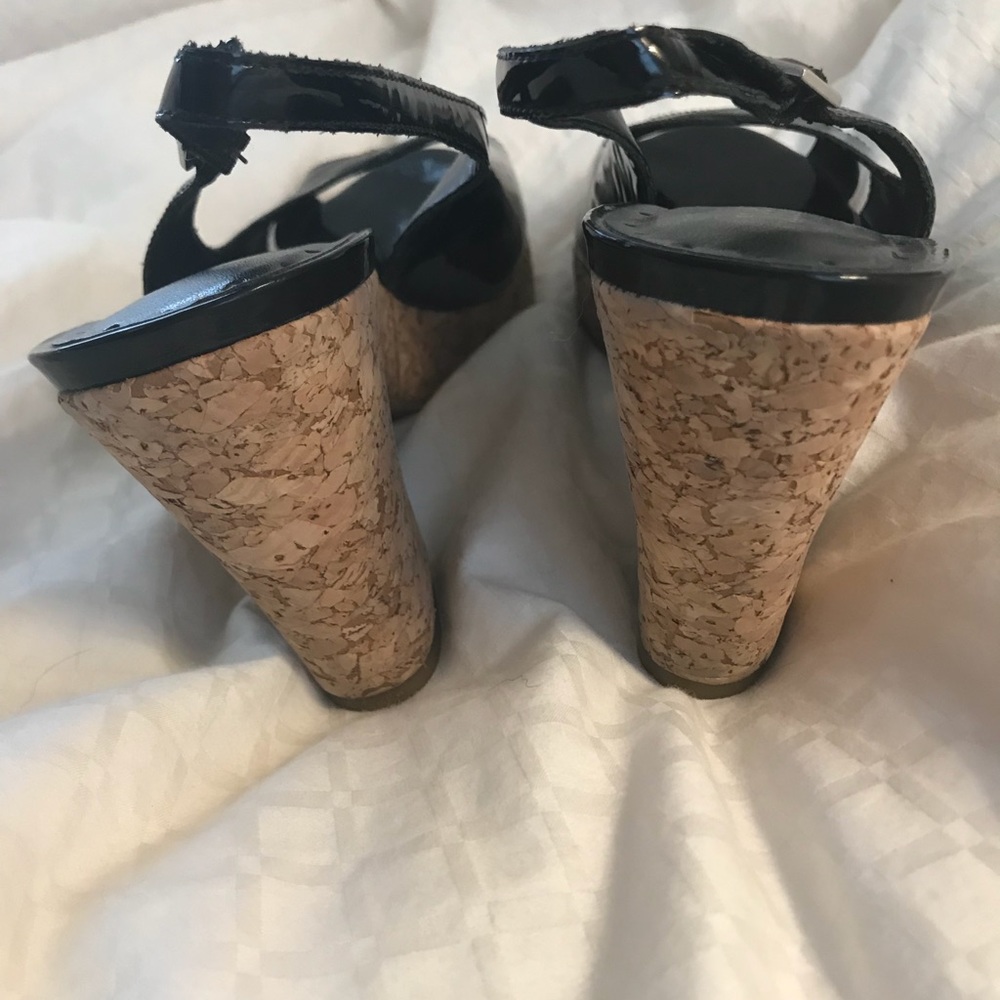 Michelle D Patent leather sling back wedge - Picture 2 of 8